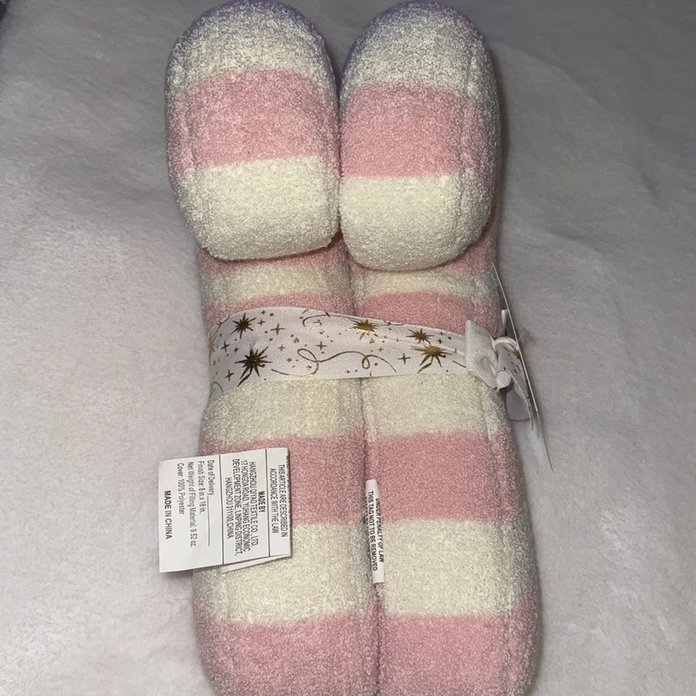 Cynthia Rowley PINK & WHITE Candy Cane Pillows